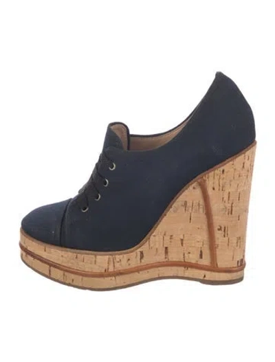 Pre-owned Chloé Canvas Pumps In Blue