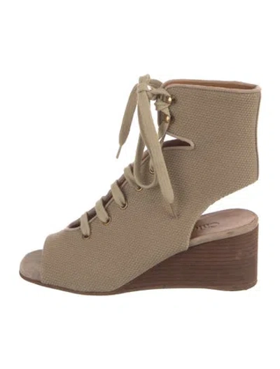 Pre-owned Chloé Canvas Pumps In Neutral