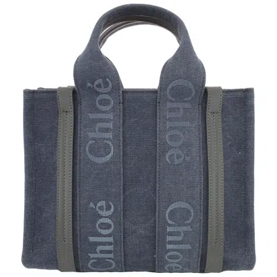 Chloé Chloe Canvas Small Woody Shopping Bag - Dark Blush In Pink
