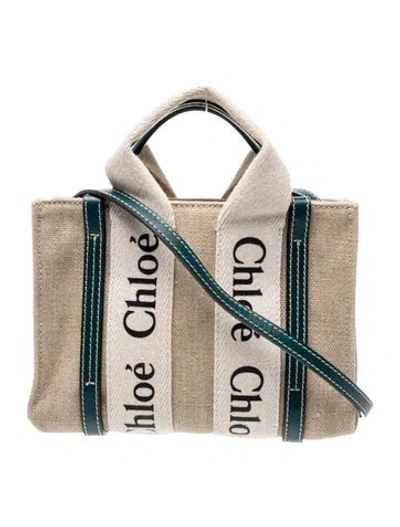 Pre-owned Chloé Canvas Top Handle Bag In Neutral