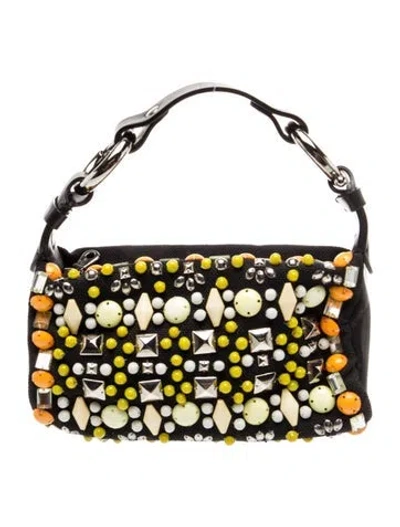Pre-owned Chloé Canvas Top Handle Bag Vintage In Multi