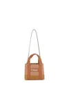 Chloé Logo-print Canvas Tote Bag In Brown