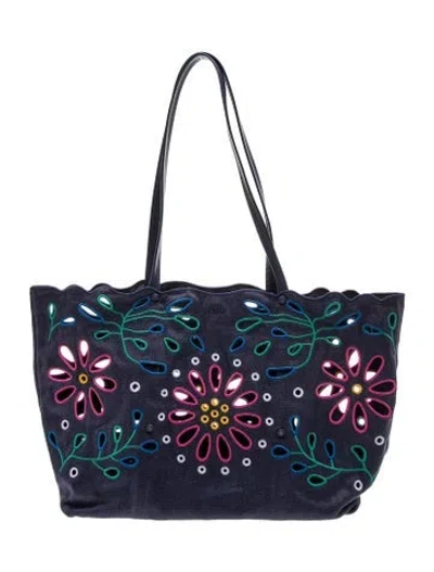 Pre-owned Chloé Canvas Tote In Blue