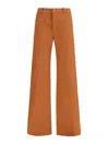 Chloé Pantalone Dalla Gamba Ampia In Cotone Mattone In Brown