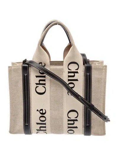 Pre-owned Chloé Canvas Woody Small