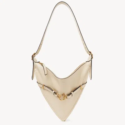 Chloé Sac Porté Épaule Cape Bag En Cuir Grainé Femme Beige Taille Onesize 100% Cuir De Veau