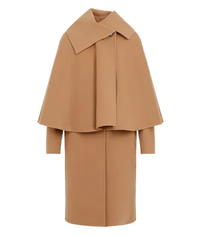 CHLOÉ CHLOÉ CAPE DETAILED STRAIGHT HEM COAT