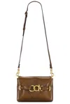 Chloé Mini Sac Bandoulière Cape Bag En Cuir Grainé Femme Brun Taille Onesize 100% Cuir De Veau In Dark Khaki