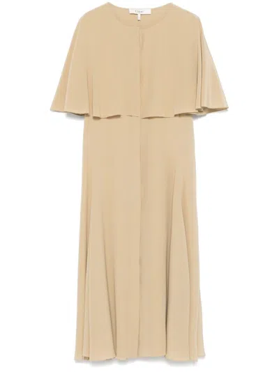 CHLOÉ CAPE-DESIGN MIDI DRESS