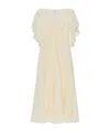 Chloé Silk Chiffon Midi Dress In Nude