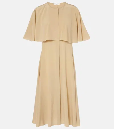 Chloé Caped Midi Dress In Nude