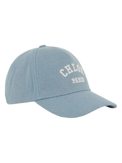 Chloé Cappello Con Visiera Con Logo In Orange