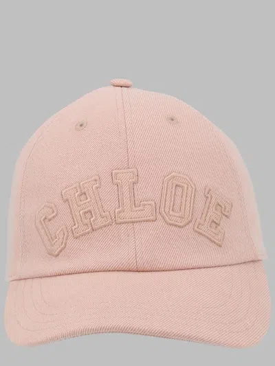 Chloé Cappello Da Baseball Con Logo In Pink