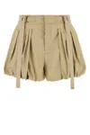 Chloé Cappuccino Cotton Shorts In Nude