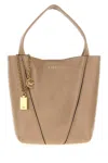 Chloé Cappuccino Leather Small Spin Shopping Bag In Brown