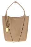 Chloé Chloè Spin Small Leather Tote Bag In Neutral
