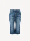 Chloé Denim Bermuda In Brown