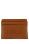 Chloé Chloe Sense Embroidered Logo Card Holder In 247