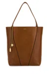 Chloé Caramel Leather Spin Shopping Bag In Claybrown