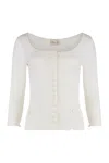 Chloé Cardigan In Cotton In White