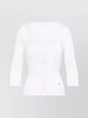 Chloé Fitted Cotton Cardigan With Deep Neckline In White