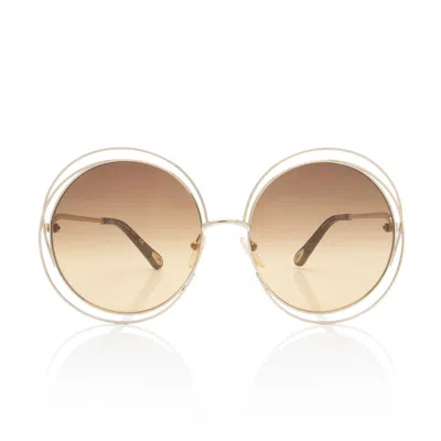 Chloé Carlina Sunglasses In Gold