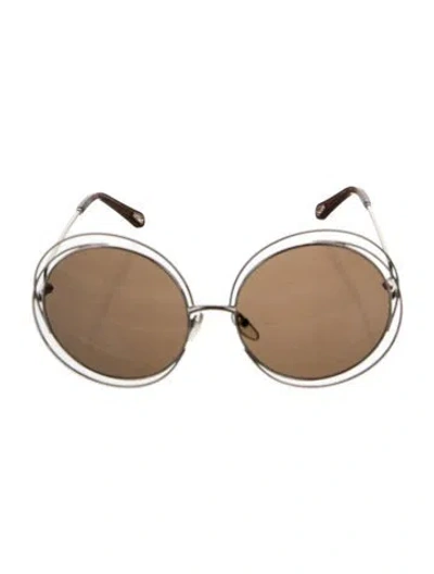 Pre-owned Chloé Carlina Sunglasses Round Sunglasses In Multi