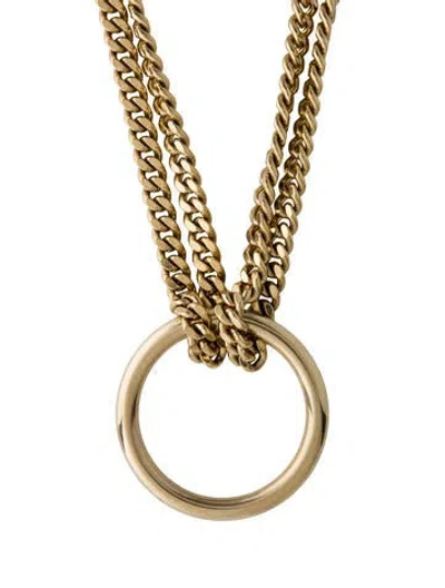 Pre-owned Chloé Carly Double Strand Pendant Necklace, 34.25" In Multi