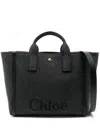 Chloé Chloè Carry Black Tote Bag With Logo In Black