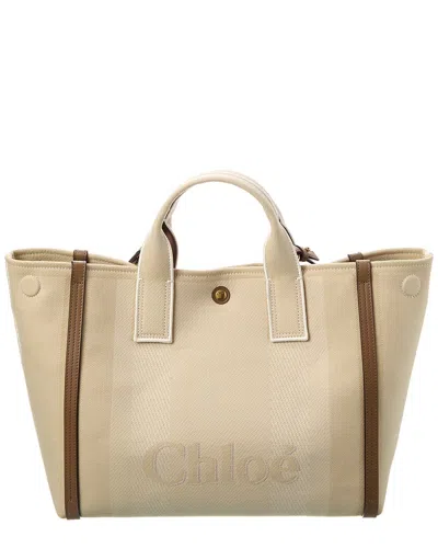 Chloé Chloe Carry Canvas & Leather-trim Tote