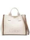 Chloé Large Carry Tote Bag In Sand