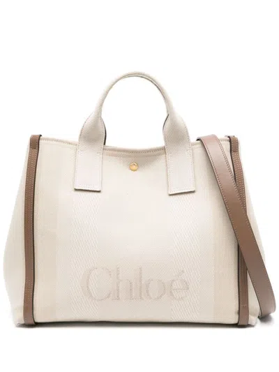CHLOÉ CHLOÉ CARRY CANVAS TOTE BAG