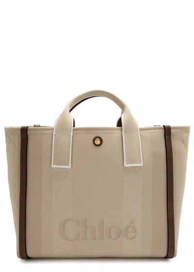 Chloé Chloe Carry Canvas Tote In Brown