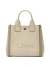 Chloé Carry Crossbody Bags Beige In White