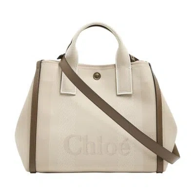 Chloé Carry Handbag In Beige