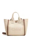 Chloé Carry Small Canvas Tote Bag In Brown