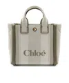Chloé Womens Winter Ivy Small Carry Canvas Tote Bag In Gray