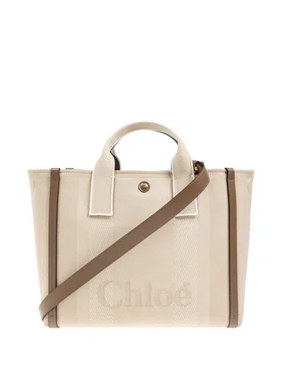 Chloé Carry Logo-embroidered Tote Bag In Pattern