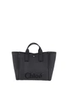 Chloé Chloè Carry Black Tote Bag With Logo