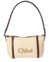 Chloé Carry Raffia & Leather Shoulder Bag