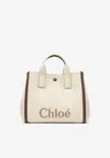 Chloé Carry Raffia-effect Logo Tote Bag In Multi