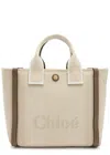 Chloé Chloe Carry Small Canvas Tote In Beige