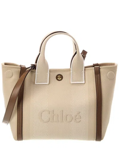 Chloé Carry Small Canvas Tote In Multi