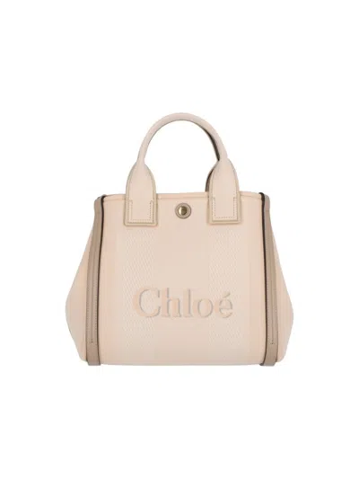 Chloé "carry" Small Tote Bag Beige