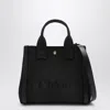 Chloé Carry Small Tote Bag In Black Canvas In Black