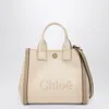 Chloé Carry Small Tote Bag In Blushy Beige Canvas