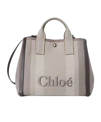 Chloé Carry Tote Bag In Gray
