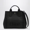Chloé Carry Tote Bag In Black Canvas Women In Black