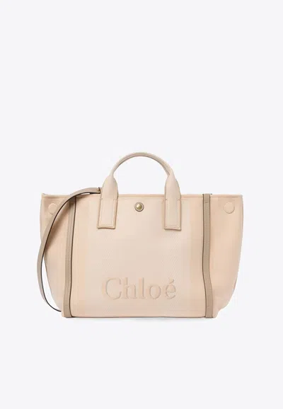Chloé Carry Tote Bag In Neutral