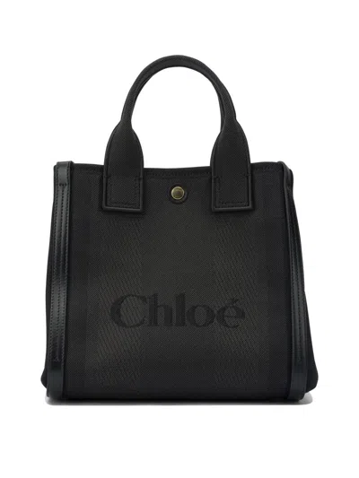 Chloé "carry" Tote Shoulder Bag In Black